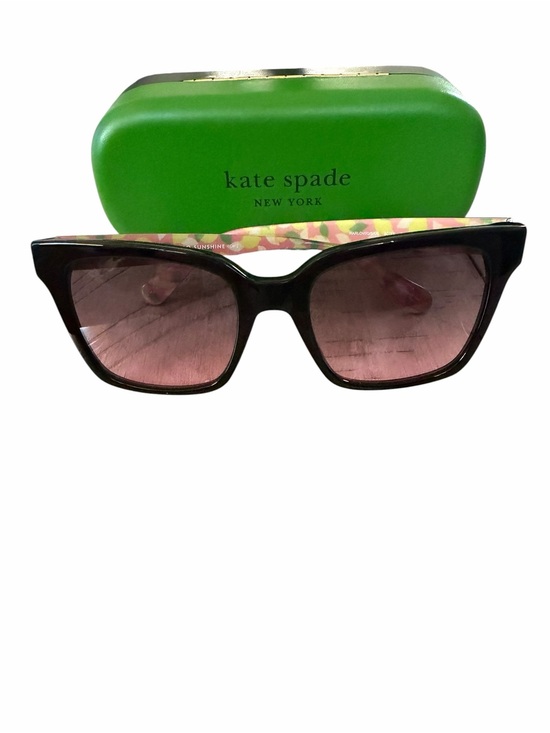 kate spade Black Frame Sunglasses with Pink Lenses main image 4
